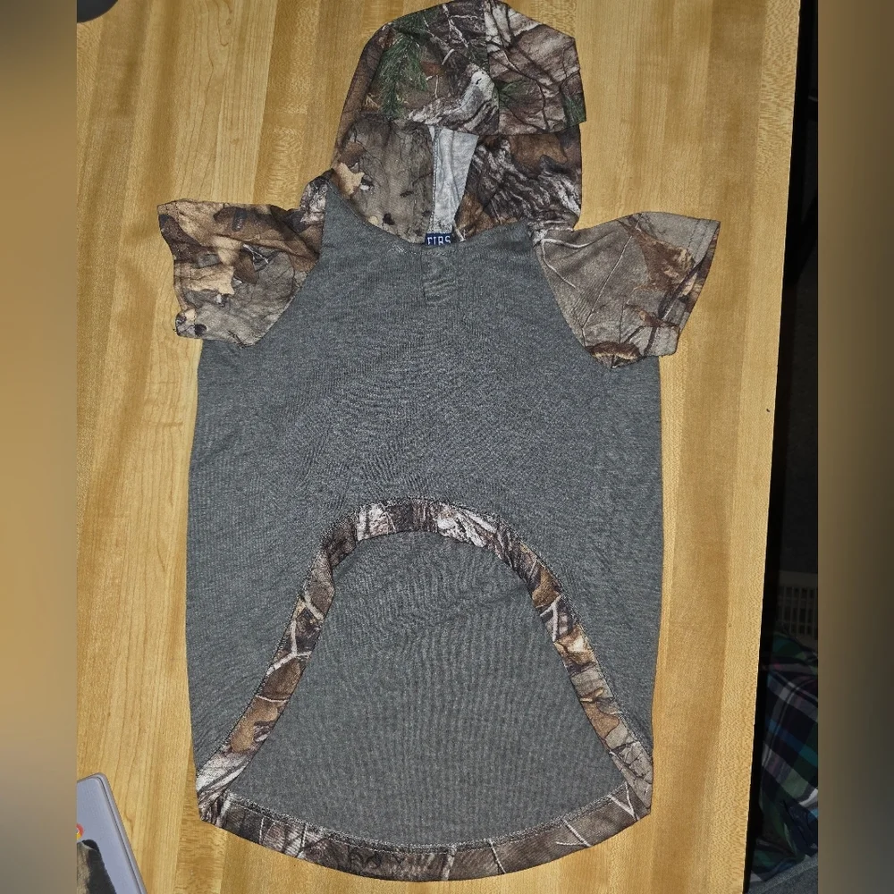 Pets First Gray Camouflage Dog Hoodie #DGC1